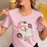 Retro Pink Santa Christmas Shirt