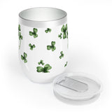 Shamrocks Clover Leaf Chill Wine Tumbler