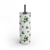 Shamrocks Clover Leaf Skinny Matte Tumbler