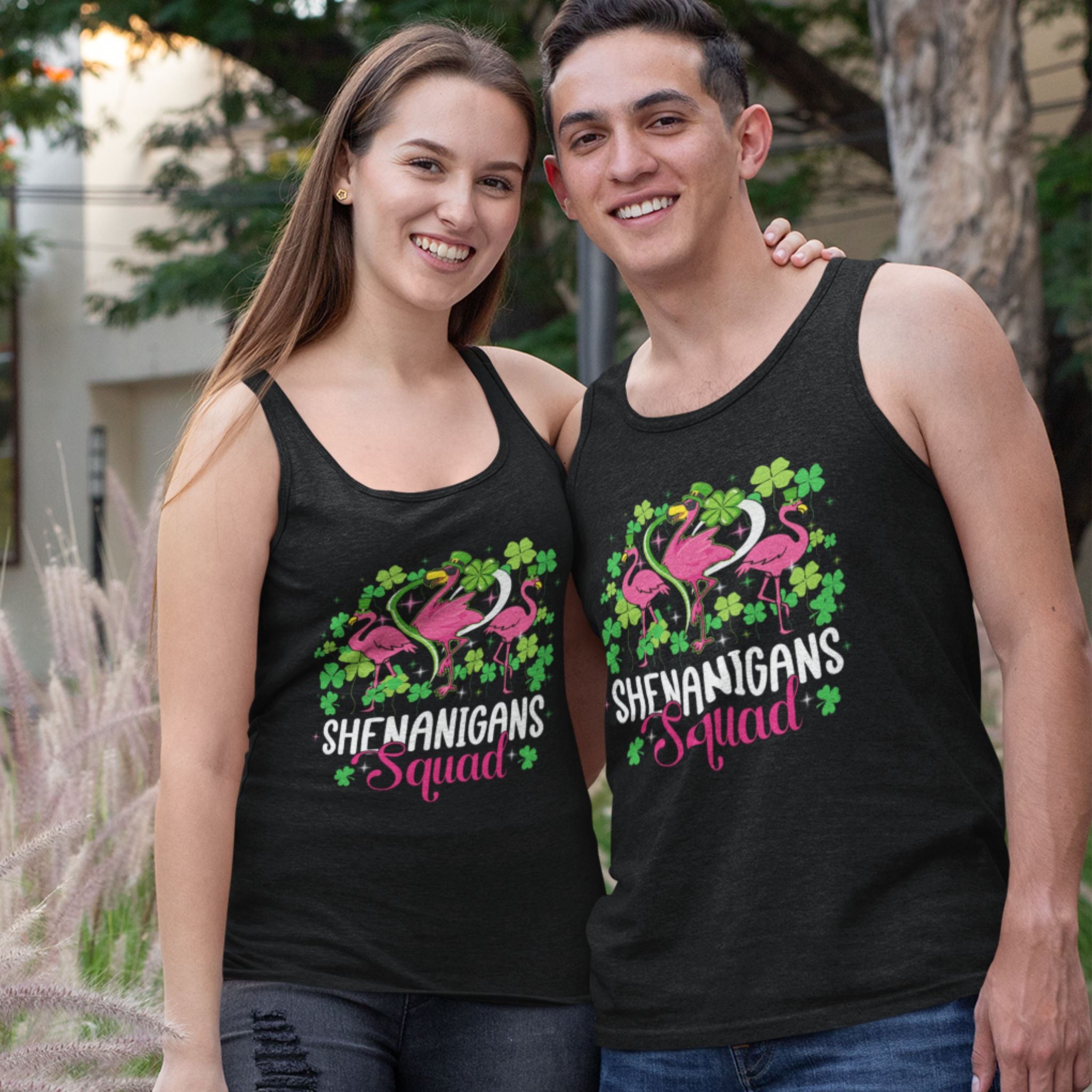 Shenanigan Squad Irish Flamingo Tank Top