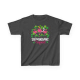 Shenanigan Squad Shamrock Flamingo Kids T-Shirt