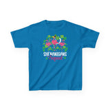 Shenanigan Squad Shamrock Flamingo Kids Tshirt