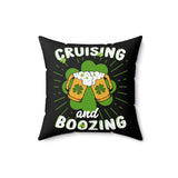 St Patricks Day Cruising and Boozing Drinking Pillow Cover