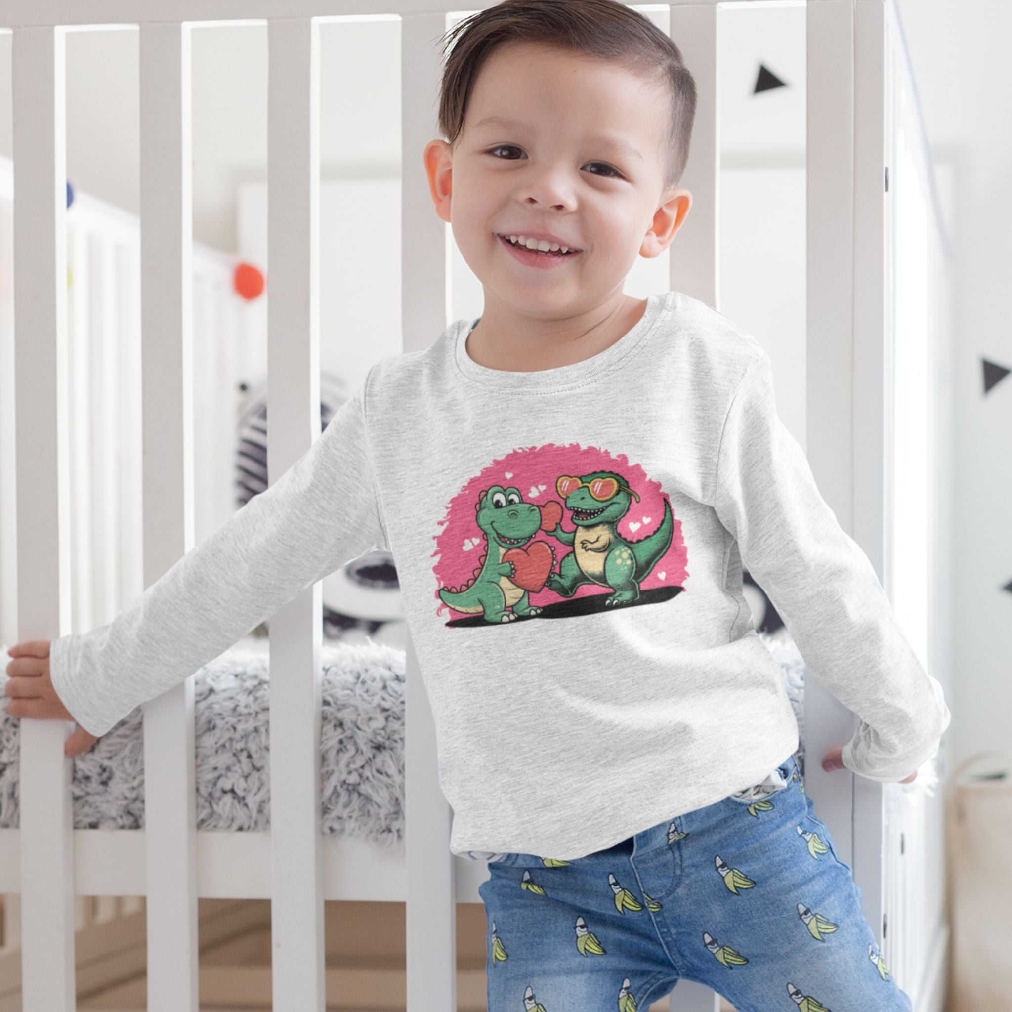 Toddler Dinosaur Valentines Long Sleeve