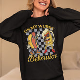 Funny Oktoberfest Sweatshirt, Wurst Behavior Schnitzel Faced Sweater, Group Drinking Shirts, Oktoberfest Shirts