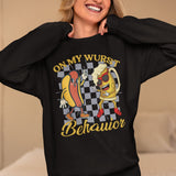 Funny Oktoberfest Sweatshirt, Wurst Behavior Schnitzel Faced Sweater, Group Drinking Shirts, Oktoberfest Shirts