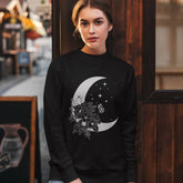 Floral Moon Sweatshirt, Moon Shirt, Mystical Shirt, Moon Phases Sweatshirt, Moon Boho Shirt, Astronomy Shirt, Wild Flower Tee, Wild Moon Shirt