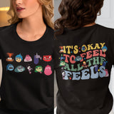 Disney Inside Out It's Okay To Feel All The Feels Shirt, Mental Health shirt, Inclusion Shirt, Speech Therapy Shirt, BCBA Shirt, Para Shirt