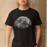 Men’s Graphic Tees, Moon & Cabin, Moon T Shirt, Men Printed TShirt Men’s/Unisex, Nature Gifts for Men, Astronomy Gifts