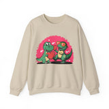 Valentine Dinosaur and Hearts Sweatshirt