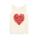 Valentine Double Red Heart Tank Top