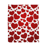 Valentine Love Red Heart Print Blanket