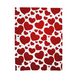 Valentine Loves Red Heart Print Blanket