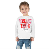 Valentine Vibes Toddler Long Sleeve Tee