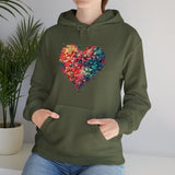 Valentine Watercolor Love Heart Hoodie