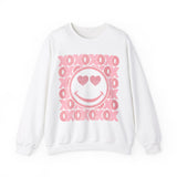 Valentine XOXO Happy Smiley Face Sweatshirt