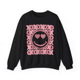 Valentine XOXO Smiley Face Sweatshirt