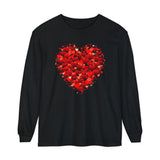Valentines Day Red Double Heart Long Sleeve T-Shirt
