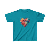 Valentines Watercolor Heart Kids Tee