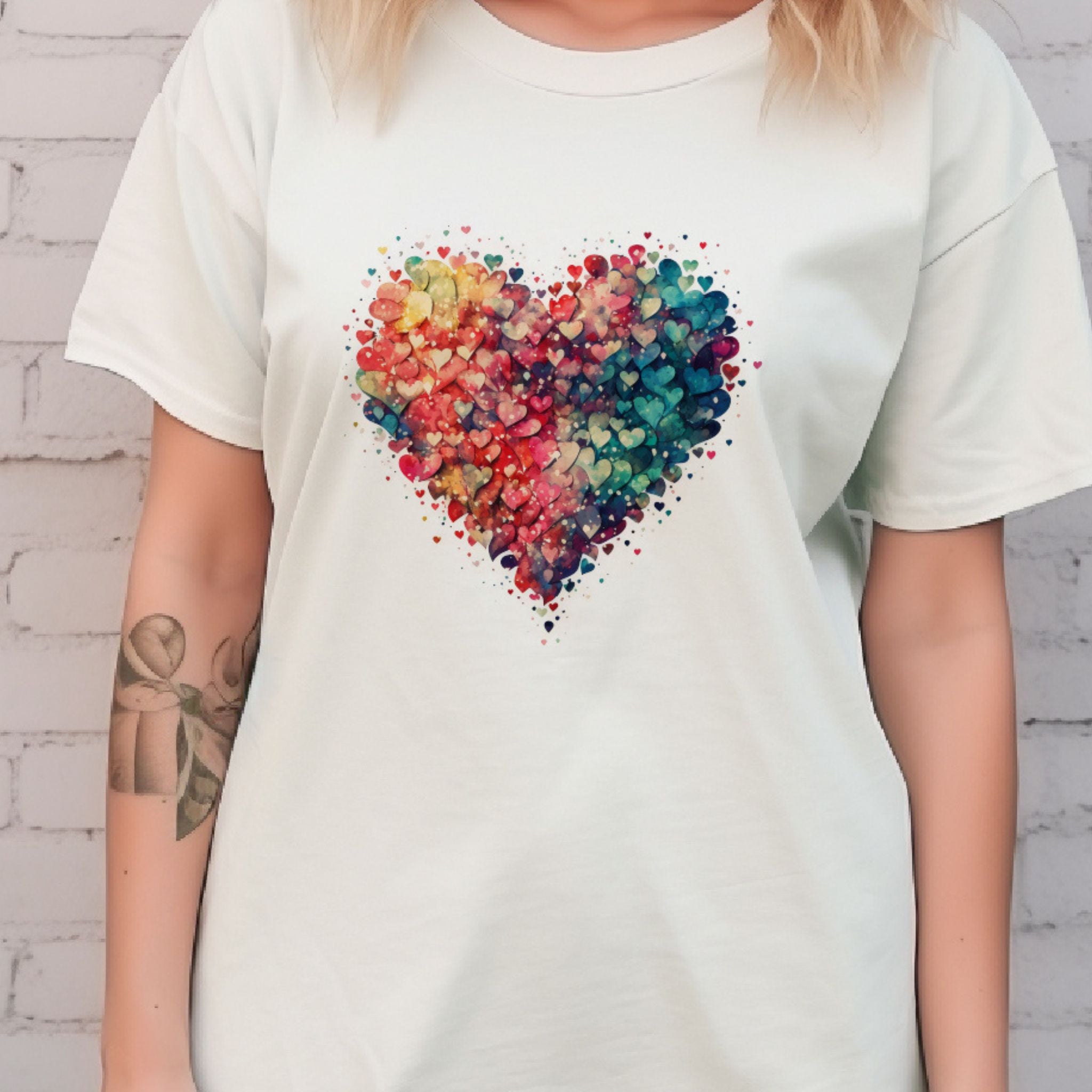 Valentines Watercolor Hearts Shirt