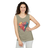 Valentines Watercolor Hearts Tank Top