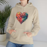 Valentines Watercolor Love Heart Hoodie
