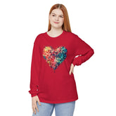Watercolor Heart Long Sleeve T-Shirt