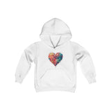 Watercolor Heart Youth Hoodie