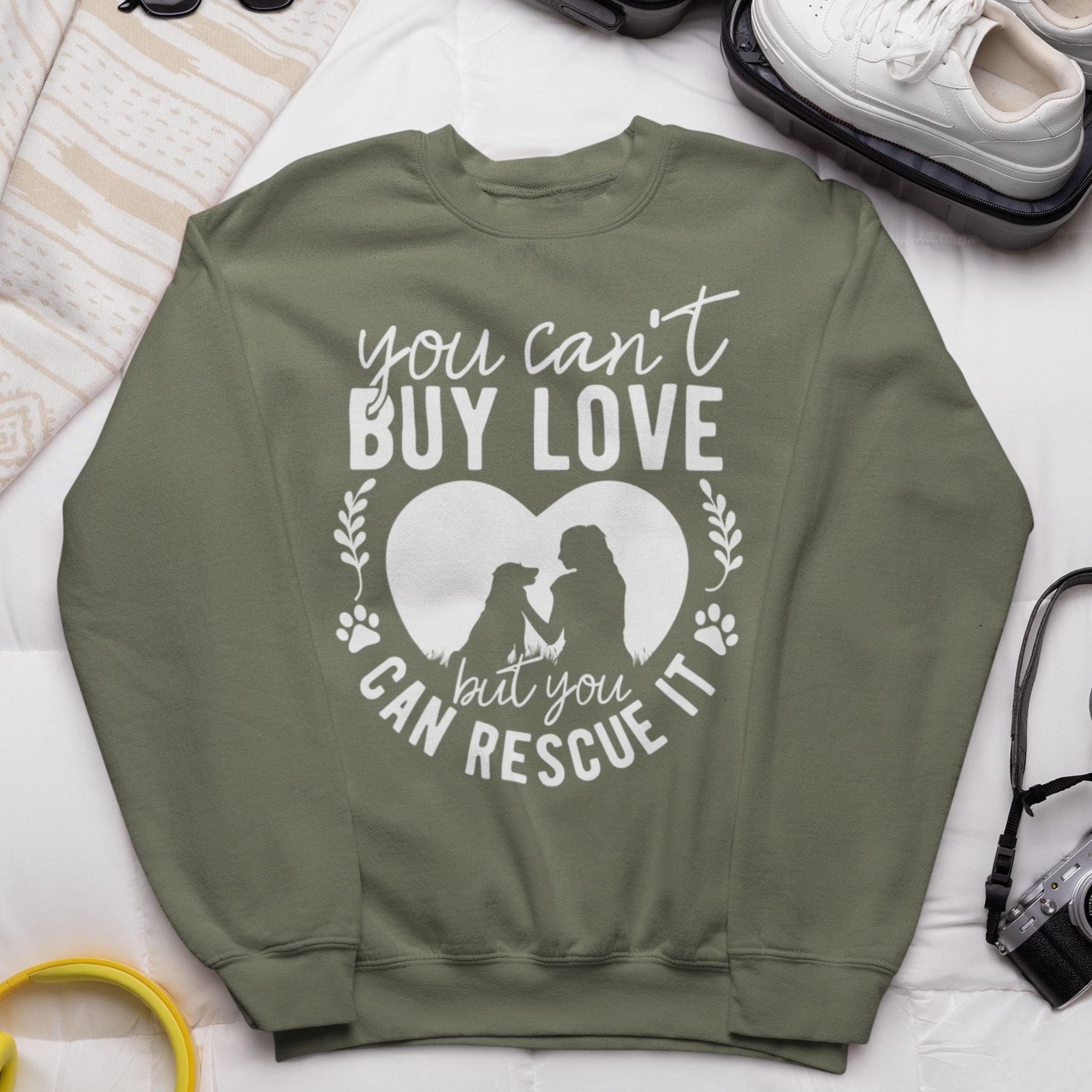 You Can't Buy Love But You Can Rescue It Sweatshirt