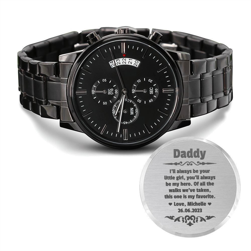 UNIDAZE Father of the Bride Gift, Father of the Bride Gift from Daughter, Dad Wedding Gift from Bride, Men's Engraved Watch for Dad on Wedding Day ShineOn Fulfillment E131T lx-P10125 P10125 PB24-WOOD PT-1495 TNM-2 USER-188348