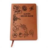 Customized Recipe Book Leather Journal, Custom Family Cookbooks, Anniversary, Birthday, Thanksgiving, Christmas, Mother's Day Gift for Wife, Mom, Dad, Grandma, Sister