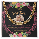 Cuban Chain Necklace for Brother, Brother Gifts, Brother Birthday Present, Meaningful Gift for Brother from Sister, Brother Christmas Gift