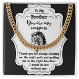 Cuban Chain Necklace for Brother, Meaningful Gift for Brother from Sister, Brother Birthday Present, Brother Christmas Gift, Brother Gifts