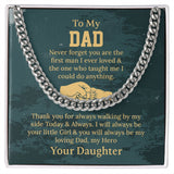 UNIDAZE Cuban Chain Necklace, Dad Necklace Gift, Dad Birthday Gift From Daughter, Father's Day Gifts, Sentimental Gift Dad ShineOn Fulfillment C30184T C30184TG lx-C30184 PB23-WOOD PT-4348 TNM-1 USER-188348