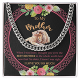 Cuban Chain Necklace for Brother, Brother Gifts, Brother Birthday Present, Meaningful Gift for Brother from Sister, Brother Christmas Gift