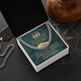 UNIDAZE Cuban Chain Necklace, Dad Necklace Gift, Dad Birthday Gift From Daughter, Father's Day Gifts, Sentimental Gift Dad ShineOn Fulfillment C30184T C30184TG lx-C30184 PB23-WOOD PT-4348 TNM-1 USER-188348