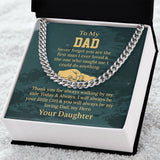 UNIDAZE Cuban Chain Necklace, Dad Necklace Gift, Dad Birthday Gift From Daughter, Father's Day Gifts, Sentimental Gift Dad ShineOn Fulfillment C30184T C30184TG lx-C30184 PB23-WOOD PT-4348 TNM-1 USER-188348