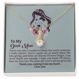Dear Mom Alluring Beauty Necklace, Thoughtful Present from Son, Mom Necklace From daughter, Mothers Day Gift for Mom