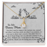 To my Bonus Mom Gift, Meaningful Second Mom Necklace, Mothers Day Necklace For Step Mom, Wedding Second Mom Present