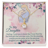 To My Daughter Necklace Gift From Mom, Daughter Mother Necklace, Daughter Gift From Mom With Message Card