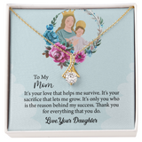 To My Mom Gift Alluring Beauty Necklace, Mothers Day Necklace, Birthday Gift From Daughter, Gift For Mom