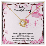 To My Beautiful Mom Love Knot Necklace from Daughter, Mothers Day Gift for Mom, Thoughtful Present from Son