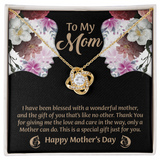 To My Mom Love Knot Necklace From Daughter, Thoughtful Present From Son, Mothers Day Gift To Mom