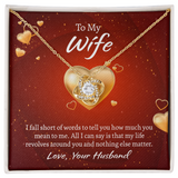 To My Wife Love Knot Necklace, Wife Jewelry, Necklace for Wife, Anniversary Gift for Wife, Wife Birthday Gift