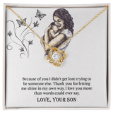 To My Mom Love Knot Necklace, Presents for Mom, Mothers Day Gift From Son, Mama Necklace