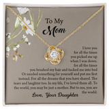 To My Mom Necklace, Mothers Day Necklace, Mom Birthday Gift From Daughter, Message Card Jewelry For Mom
