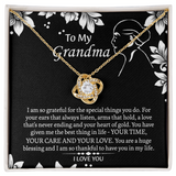 To My Grandmother Love Knot Necklace, Grandma Gift, Gift For Grandma from grandchildren, Grandma Necklace, Grandma, New Grandma