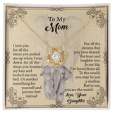 To My Mom Necklace, Mothers Day Necklace, Mom Birthday Gift From Daughter, Message Card Jewelry For Mom