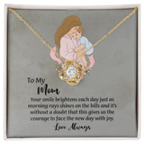 To My Mom Love Knot Necklace from Daughter, Mothers Day Gift for Mom, Thoughtful Present from Son