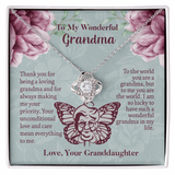 To My Wonderful Grandma Love Knot Necklace, Grandmother Necklace, Grandma Gift, Gift For Grandma from granddaughter